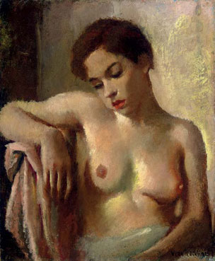 A seated nude