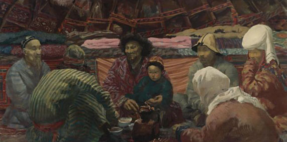 Under a kirghiz tent