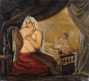 Femme à sa toilette