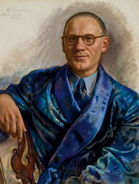 Portrait of Alexander Popoff in a smoking jacket