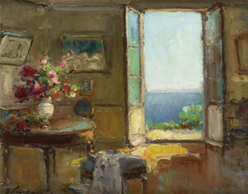 Still life of flowers in an interior