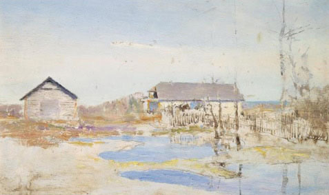 Landscape with houses