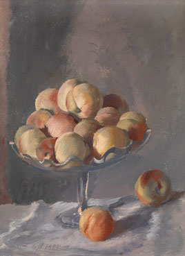 Still life with peaches