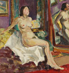 Seated Nude by a Mirror