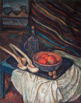 Still life with wooden spoon
