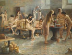 In the bath house