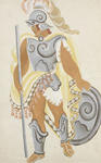 Costume design for a warrior from The Sacrifice of Atoraga