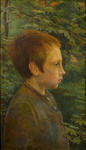 Young boy in the woods