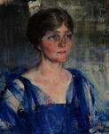 Portrait of a woman in blue